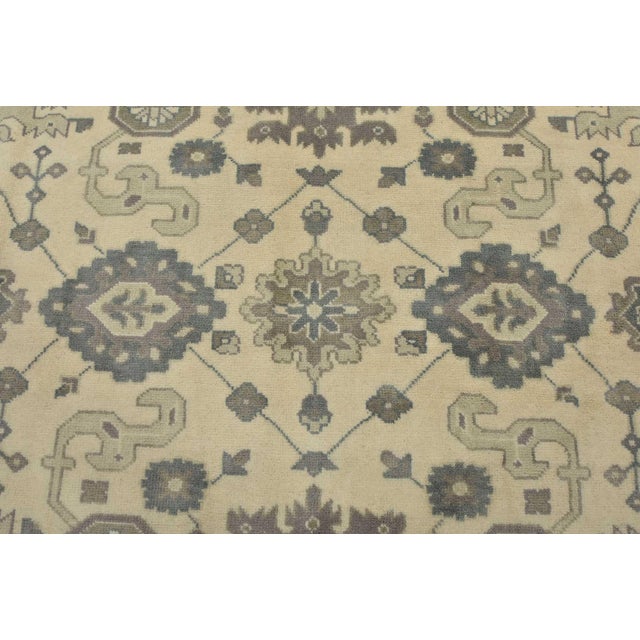 2020s Oushak Rug 8'4'' X 10'1'' Ivory Wool Traditional Hand-Knotted Oriental Carpet For Sale - Image 5 of 12