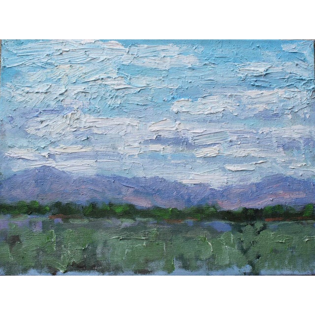 "Nevada Cloudscape" Contemporary Impressionist Style Landscape Oil Painting For Sale