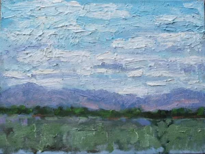 Nevada Cloudscape Expressionist Landscape Oil Painting