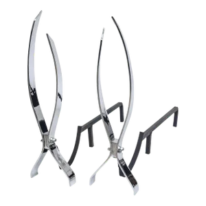 Andirons Style Danny Alessandro Nickel-Plated