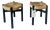 Vintage Black Meribel Stools by Charlotte Perriand, 1960, Set of 2 For Sale
