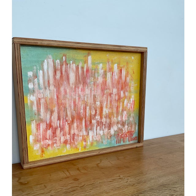 Infuse your space with energy and texture with this captivating 20x16 original work by artist D. Ricketts. Titled...