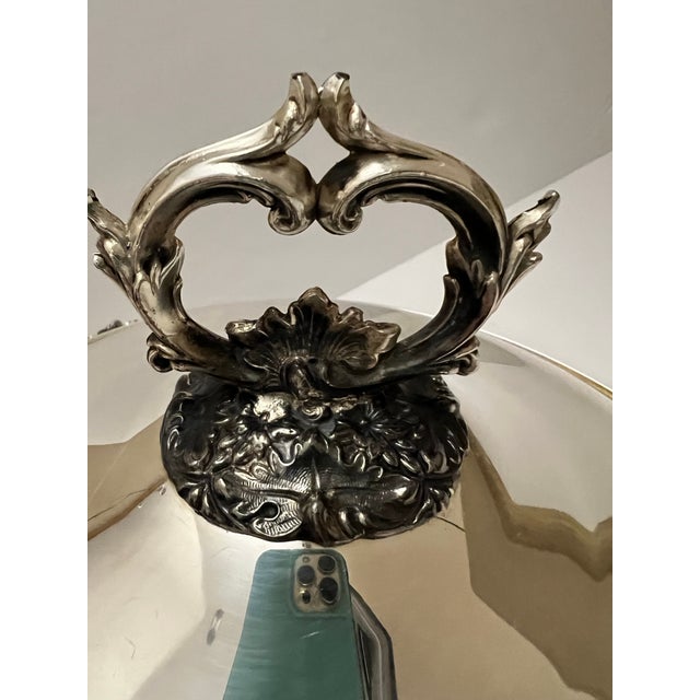 1940s Mid-Century Modern W & S Blackinton Silverplate Footed Covered Vegetable Casserole Dish - No. 194 For Sale In West Palm - Image 6 of 9