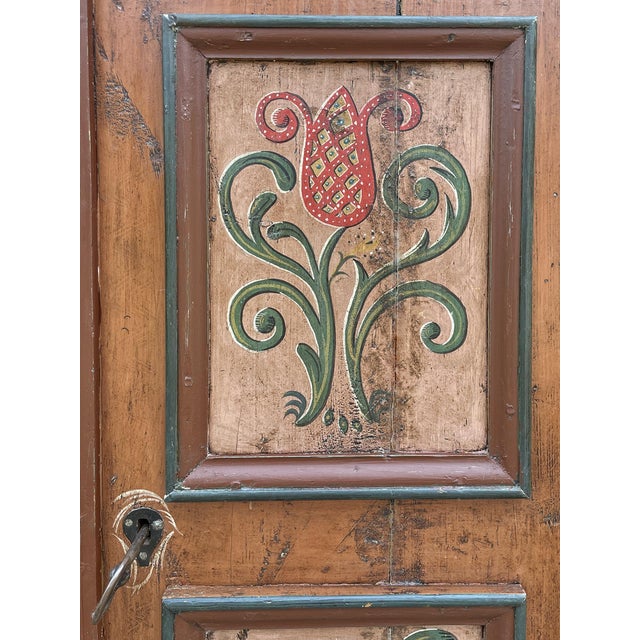 1743 Alpine Floral Painted Cupboard For Sale - Image 11 of 18