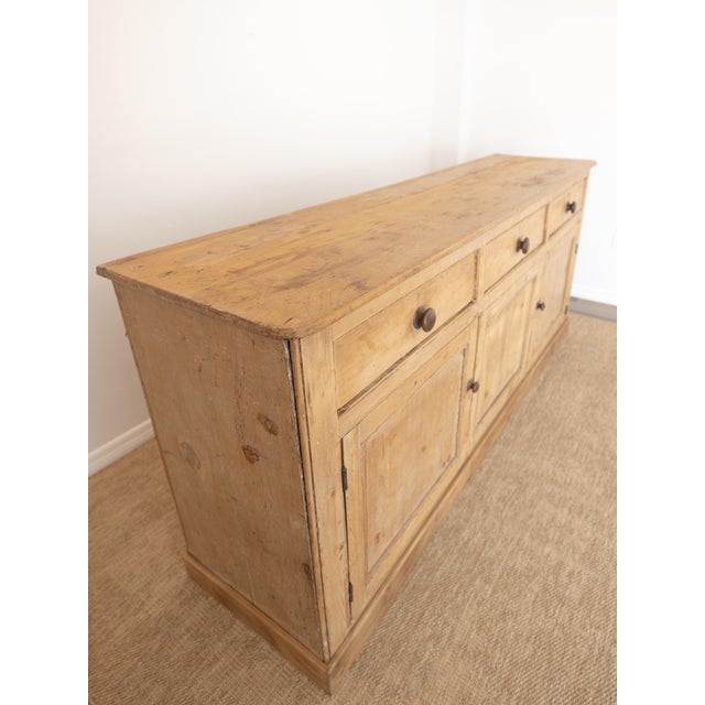 Late 19th Century Antique English Pine Sideboard - Circa 1880 For Sale - Image 5 of 18