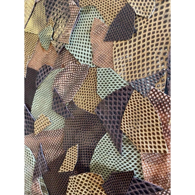 Gilbert Albert, Snake Collage, 2016, Leather For Sale - Image 4 of 11