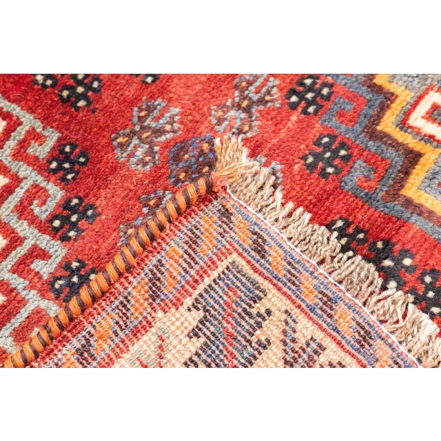 Textile Vintage Hand-Knotted Persian Qashqai Rug 5'9" X 8'5" For Sale - Image 7 of 16
