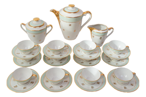 Vintage French Coffee Set for 12, 1950s, Set of 27