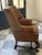 English Genuine Leather Accent Chairs Pair - Furguson Copeland For Sale - Image 3 of 4