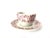 1950s Vintage Jackson China Restaurant Ware Red Flower Teacup Coffee Cup Saucer Set- 2 Pc For Sale - Image 5 of 10