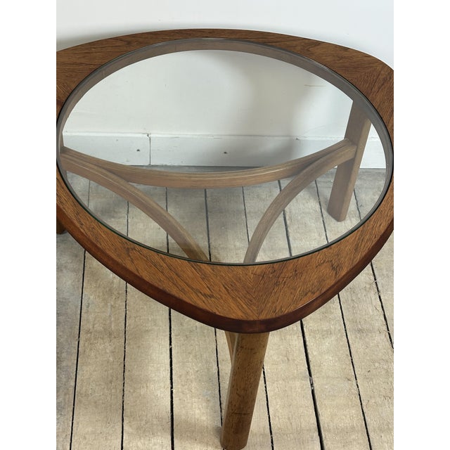 Tricester Coffee Table in Teak and Glass from Nathan, 1970s For Sale - Image 6 of 7