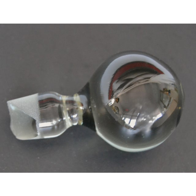 Glass Set of 2, 1960s Jacob E. Bang Smoked Art Glass Kluk Kluk Decanter for Holmegaard For Sale - Image 7 of 12