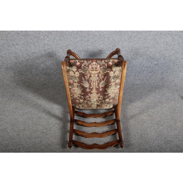 Vintage Baroque Style Armchair in Walnut, 1940 For Sale - Image 16 of 18