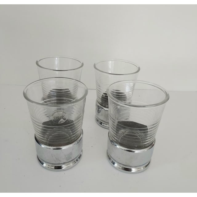 1970s Dansk Glass Cup Thermo Base Set of 4 Chairish