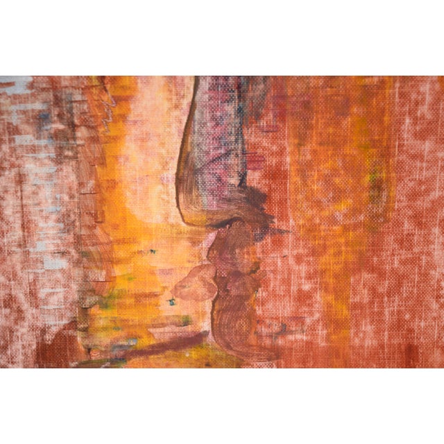 Paper Stone Faces Buddha - Abstract Portrait in Acrylic on Textured Paper by Stone Faces Buddha - Abstract Portrait in Acrylic on Textured Paper For Sale - Image 7 of 7