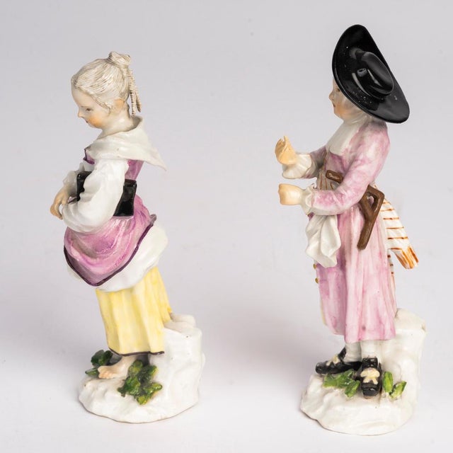 18th Century Porcelain Sculpture from Meissen, Set of 2 For Sale - Image 4 of 8