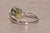 The 36th Avenue: Checkerboard Cut Peridot and Diamond Ring in White Gold For Sale In Philadelphia - Image 6 of 11