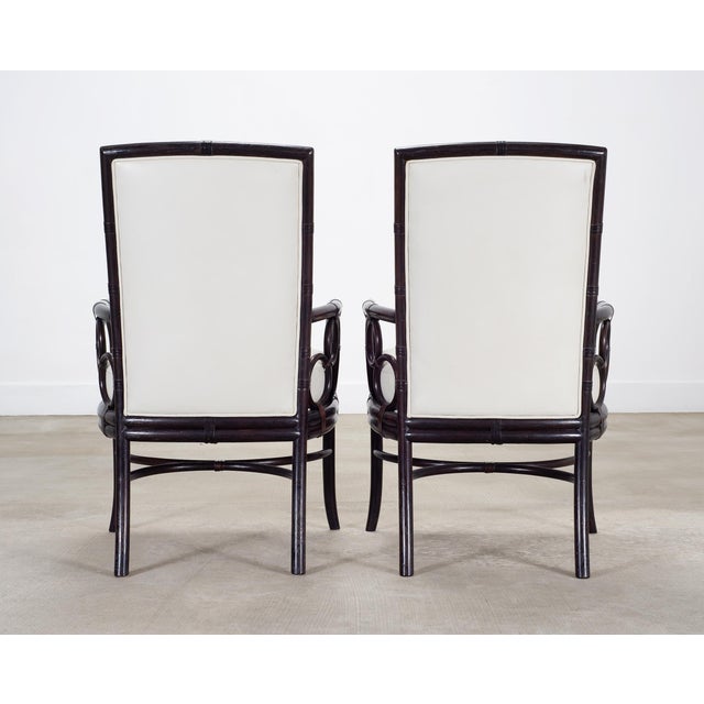 Set of Eight Laura Kirar for McGuire Rattan Ring Dining Chairs For Sale - Image 18 of 18