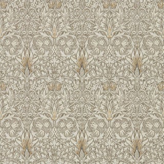 Morris & Co Snakeshead Wallpaper in Stone/Cream For Sale