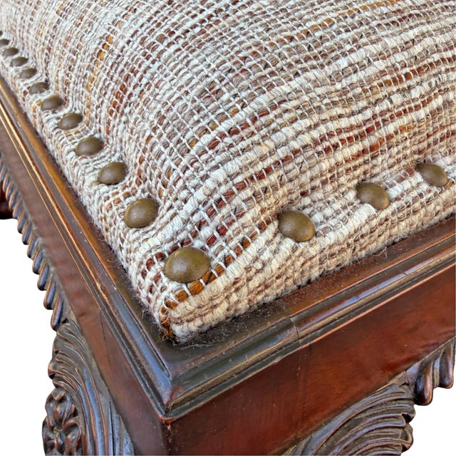 Mid-20th Century Chippendale-Style Ottoman For Sale - Image 12 of 18