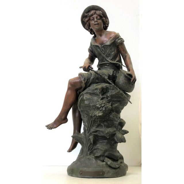 Replica of 19th Century French Artist Auguste Moreau's Sculpture Signed 'Pêcheur' For Sale - Image 13 of 13