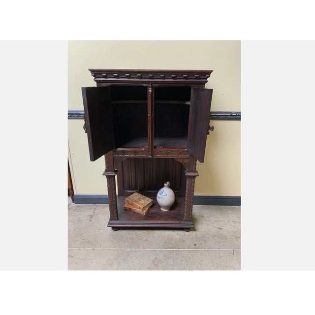 Antique Neo-Gothic Cabinet, 1880 For Sale - Image 3 of 12