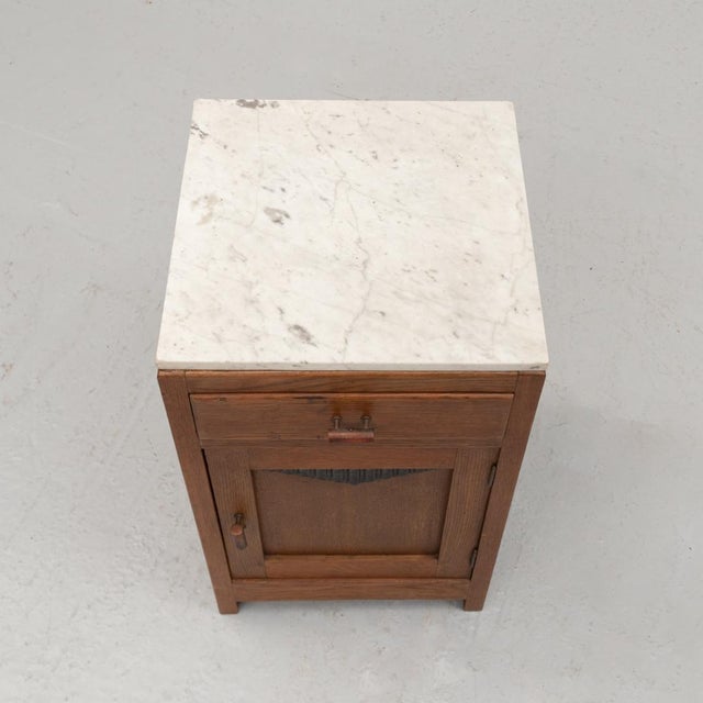 Art Deco Dutch Marble Bedside Table, 1920s For Sale - Image 9 of 12