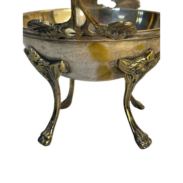 Art Nouveau Silver Plated Basket For Sale - Image 6 of 7