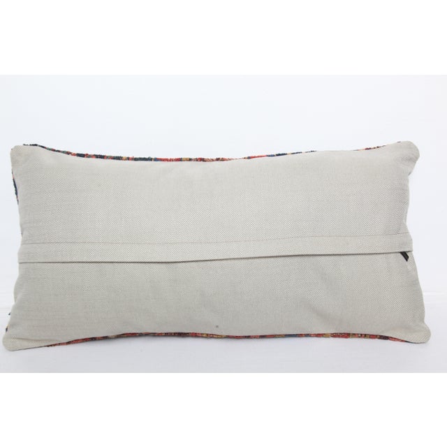 Antique Handwoven Tribal Decorative Pillow Cover -12'' X 24'' For Sale - Image 4 of 8