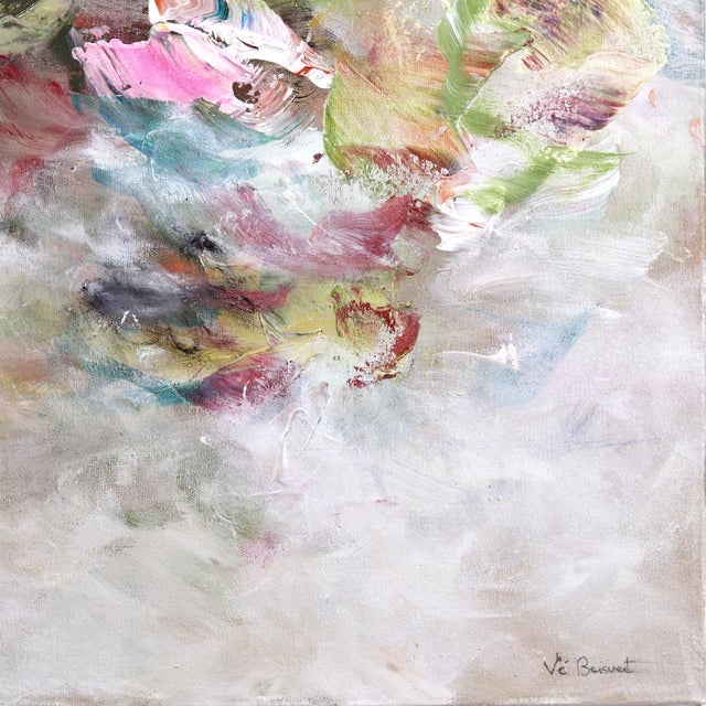 Textile Flowing Creativity - Original Contemporary Abstract Mixed Media Painting on Canvas by Ve Boisvert For Sale - Image 7 of 9
