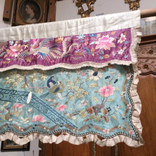 Late 19th Century Antique Chinese Needlework Panel For Sale - Image 5 of 11