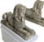 Large Pair Antique Sphinx of Weathered White Marble on Custom Wood Bases For Sale - Image 11 of 14