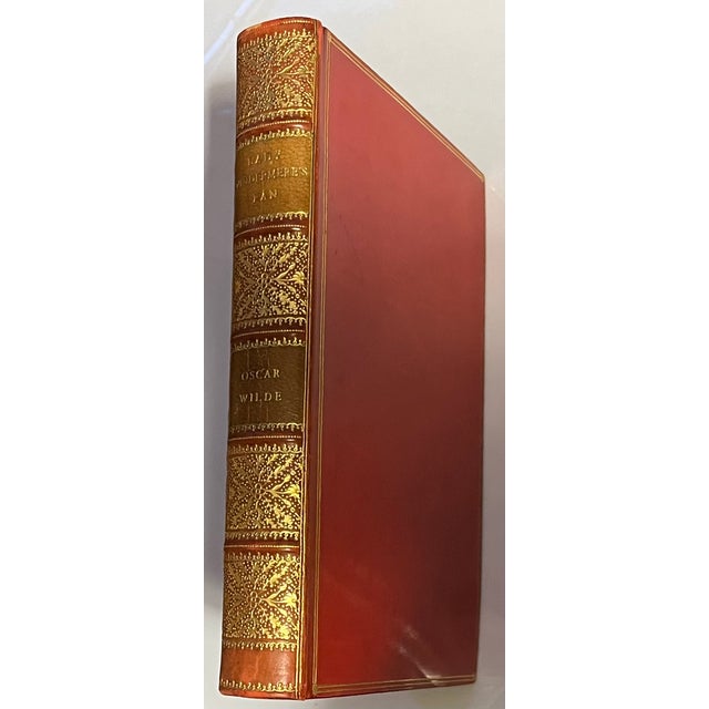 Early 20th Century Fine Red Leather Binding - Lady Windermere's Fan - A Play About a Good Woman by Oscar Wilde, London 1908 For Sale - Image 5 of 12