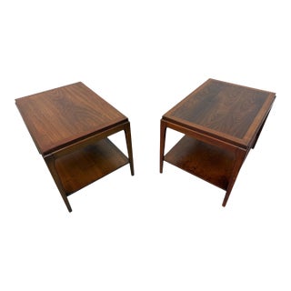 Mid-Century Modern Lane Rhythm Walnut Side Tables - Set of 2 - Refinished! For Sale
