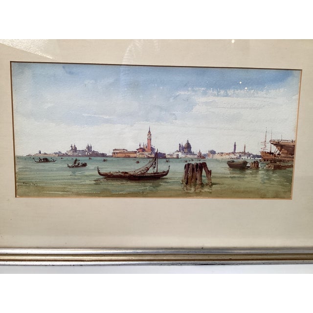 Early 20th C. Artist Signed Watercolors of Venice and Tuscany Village - A Pair For Sale In Philadelphia - Image 6 of 12