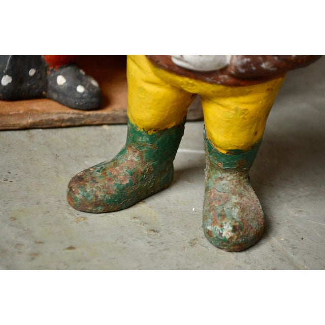 Vintage Bohemian Cast Iron Snow White and the Seven Dwarfs Garden Figurines, 1960s, Set of 8 For Sale - Image 9 of 12