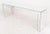 Mid-Century Modern Karl Springer Style Mirror Waterfall Console Table For Sale - Image 3 of 6