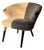 Vintage Danish 1950s Mid-Century Bent Møller Jepsen Attributed Lounge Chair, Beige Fur-Like Upholstery For Sale