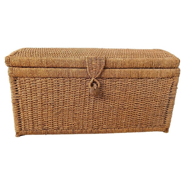 Vintage Papercord Chest, 1970s For Sale - Image 12 of 12