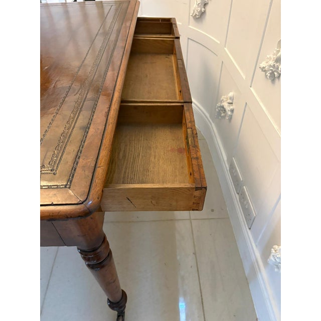 Antique Georgian Mahogany Partners Library Writing Desk with Leather Slide, 1800 For Sale - Image 9 of 18