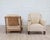 Ecru Pair of 20th Century Art Deco Club Chairs with Matching Stool, To Upholster For Sale - Image 8 of 10