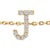 Contemporary 10K Yellow Gold Diamond Accent "J" Initial Charm and Link Bracelet For Sale - Image 3 of 6