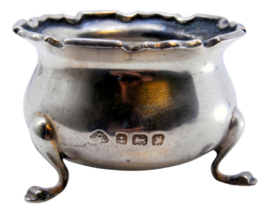 Silver Compote Dish with Scalloped Edge