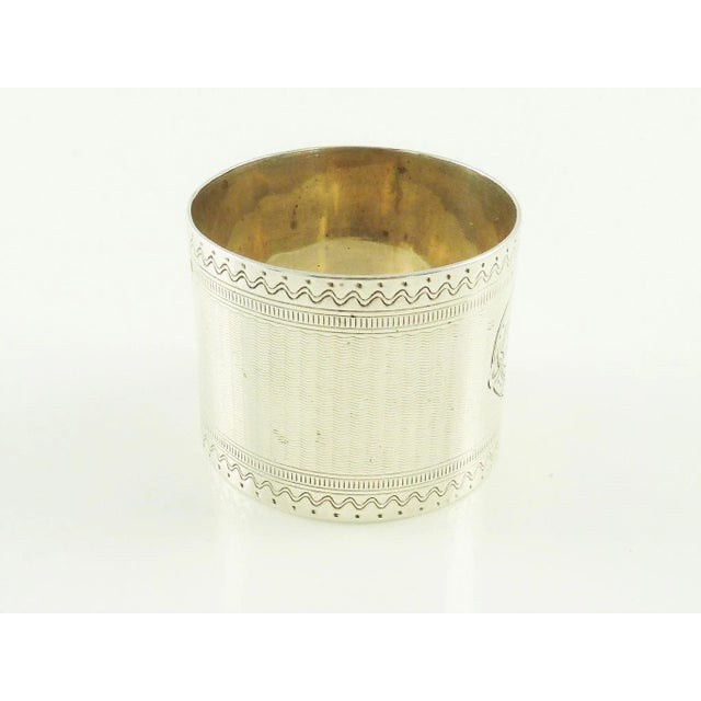 19th Century Antique Victorian Era Sterling Silver Childs Napkin Ring Christening Gift For Sale - Image 5 of 7