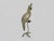Silver plated bronze parrot sculpture. 50s Very beautiful sculpture of a parrot perched on a branch. Beautiful and...