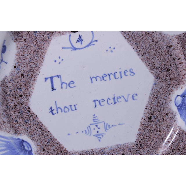 Ceramic Hand Crafted English Grace Plate For Sale - Image 9 of 13