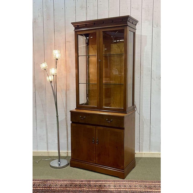 Brown English Display Case with Two Yew Bodies, 1980s For Sale - Image 8 of 15