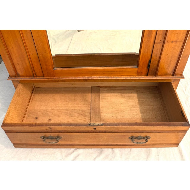 Edwardian English Mirrored Armoire Cabinet, Attributed to Harris Lebus, C. 1904 For Sale - Image 14 of 18