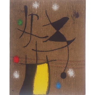 Joan Miro, Femme au téléphone, Lithograph For Sale