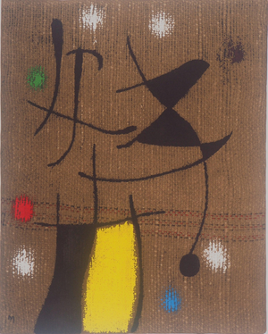 Joan Miro, Femme au téléphone, Lithograph